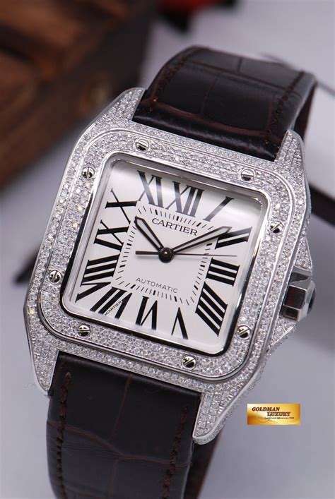 cartier santos xl v6|cartier santos 100 xl diamond.